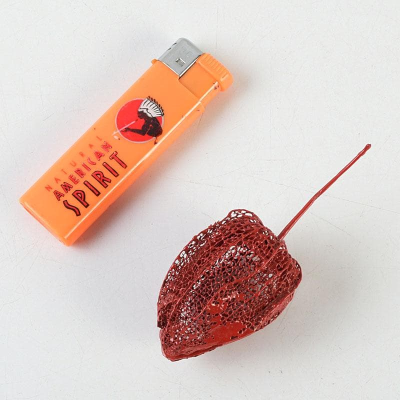 茶道具　乾漆　透かし鬼灯　香合　漆塗箱　V　9344