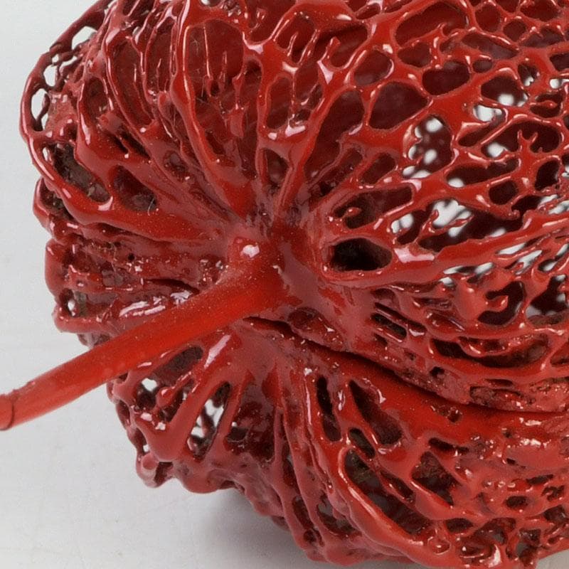 茶道具　乾漆　透かし鬼灯　香合　漆塗箱　V　9344