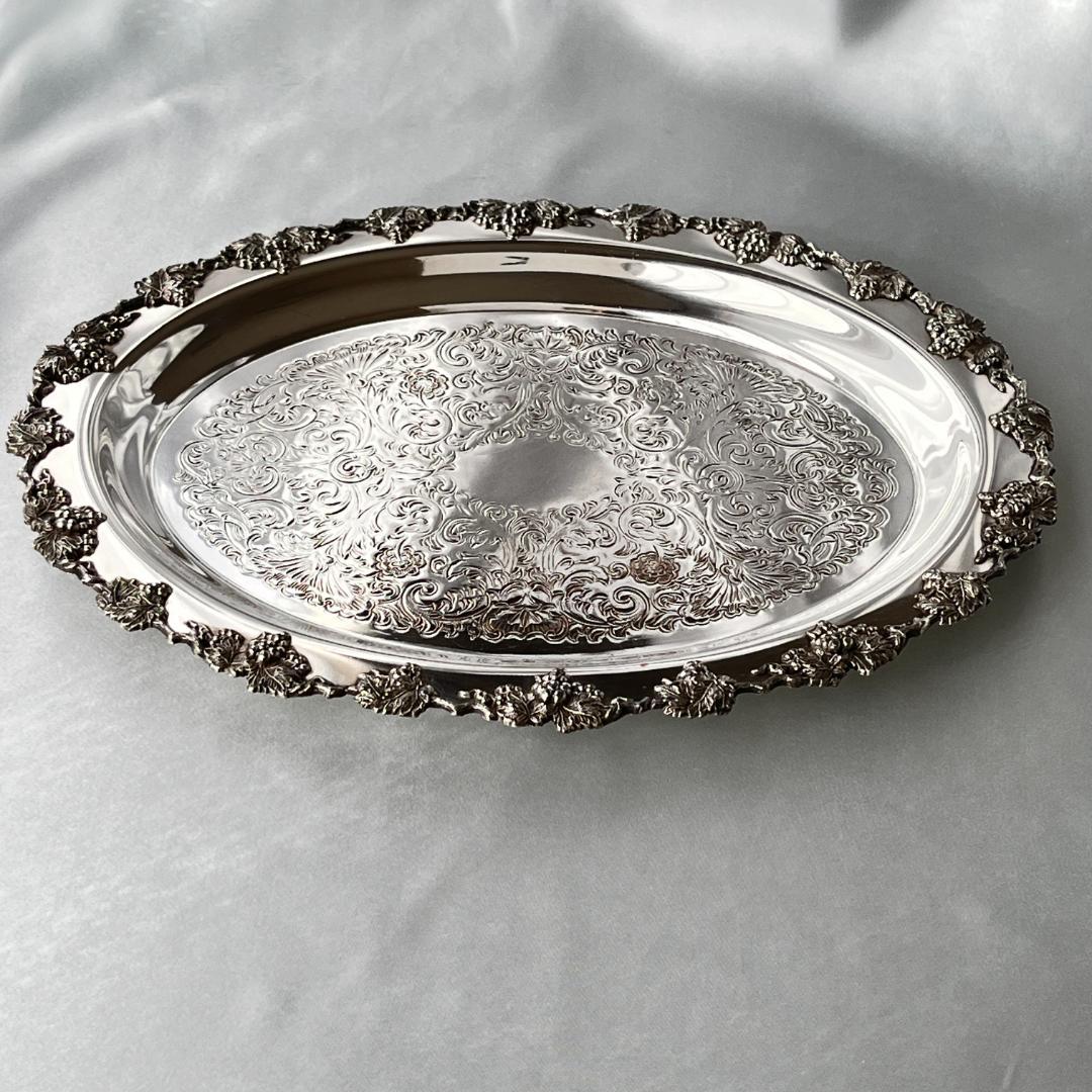 【W M Rogers】 ワイントレー / ドリンクトレー オーバル型 27cm