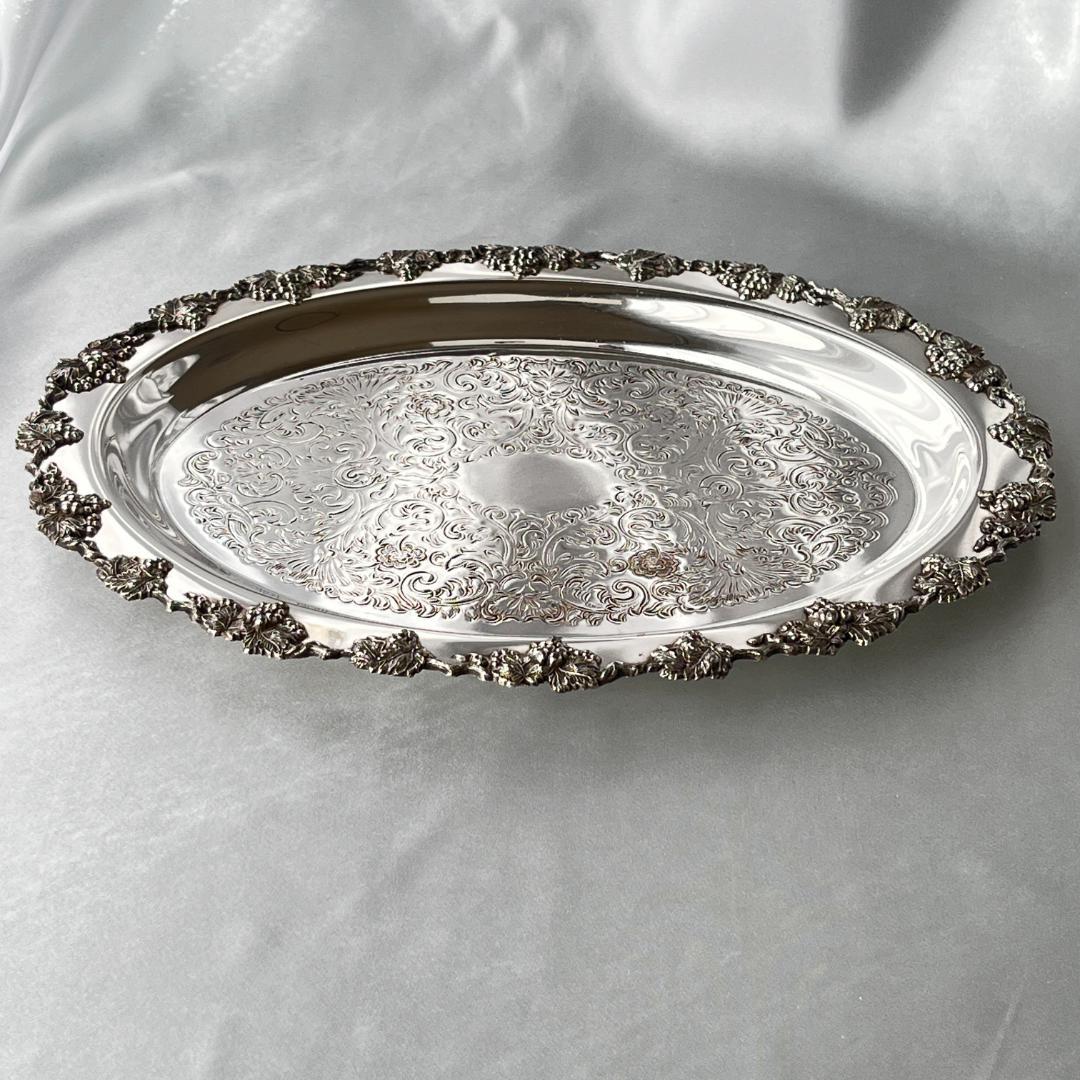 【W M Rogers】 ワイントレー / ドリンクトレー オーバル型 27cm