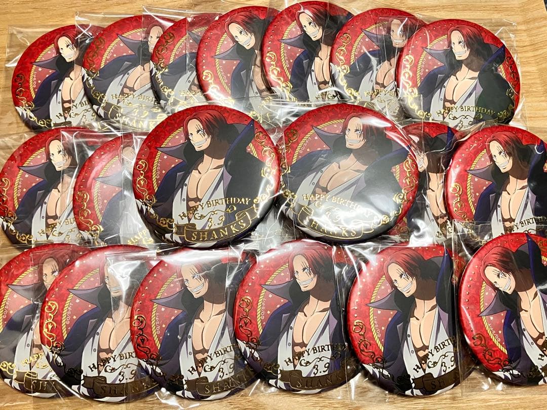 ワンピース ONEPIECE バースデー 缶バッジ シャンクス 22個セット