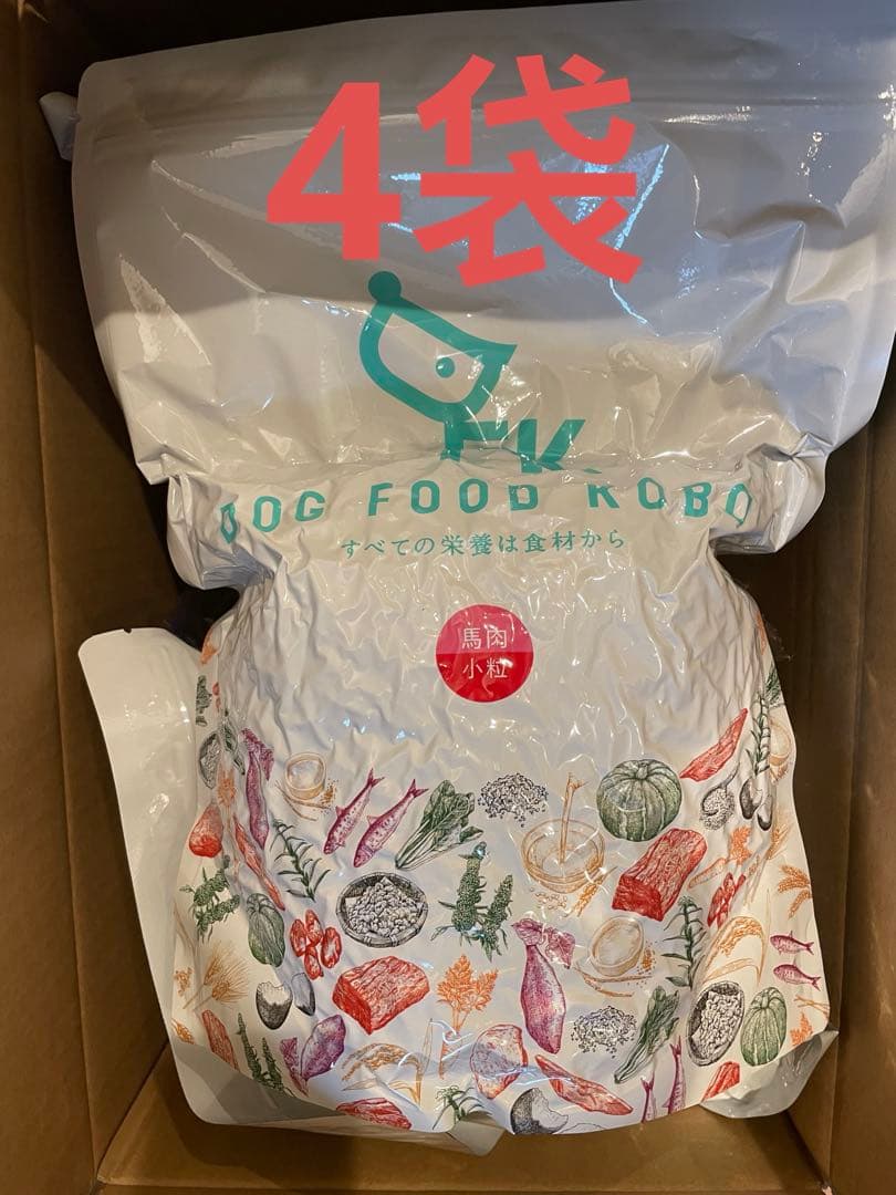 gv3772 ドッグフード工房　馬肉小粒　1.8kg x4【新品、未使用】