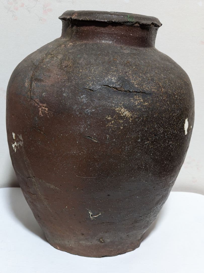 ♦古丹波 焼締め壺 穴窯時代 室町時代〜桃山時代 花器 古美術品 骨董品