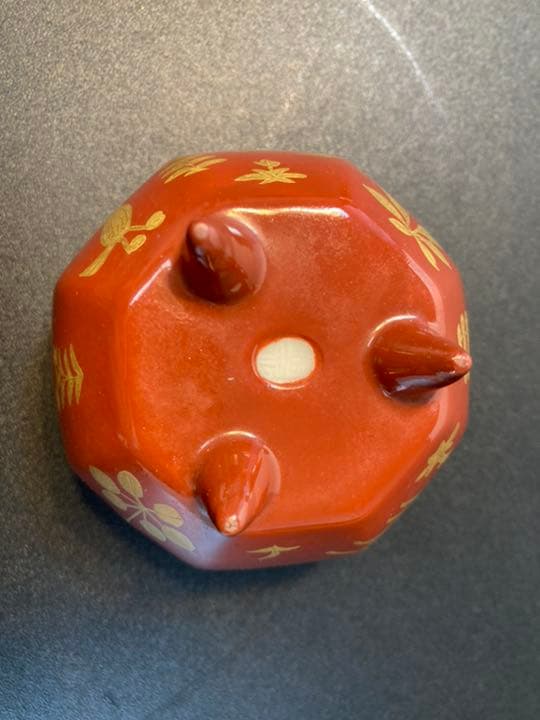 香炉　金彩　中国　骨董品　中国美術　古美術品