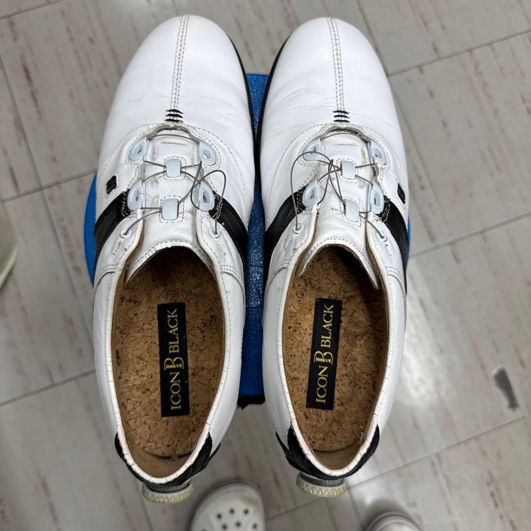 ICON BLACK ゴルフシューズ ホワイト/ブラック