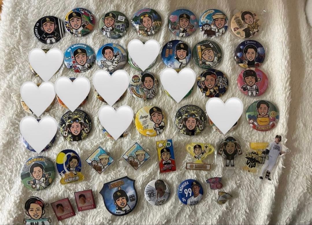 野村勇選手　缶バッチ、アクスタ　セット