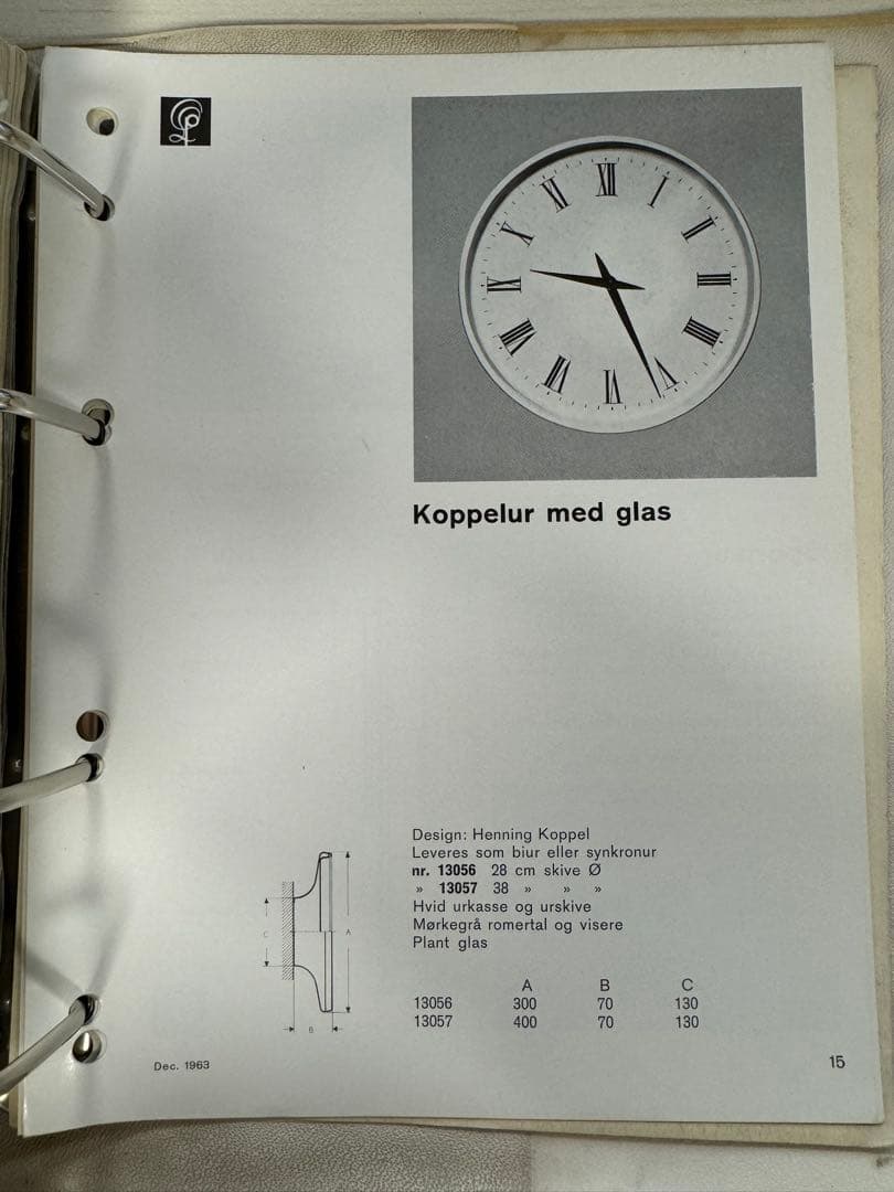 Henning Koppel clock Louis Poulsen 稀少 2