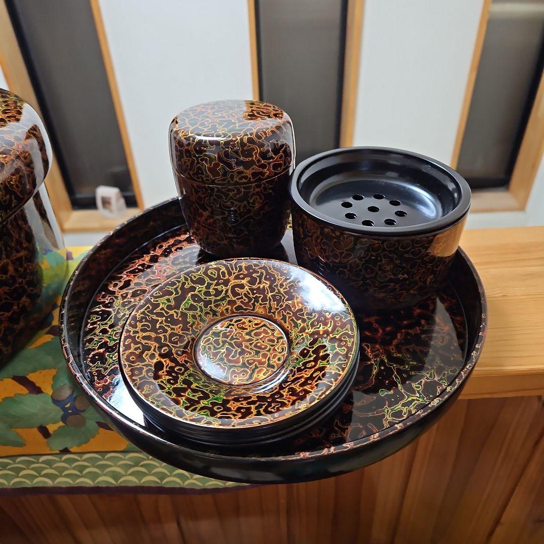 津軽塗　お茶セット