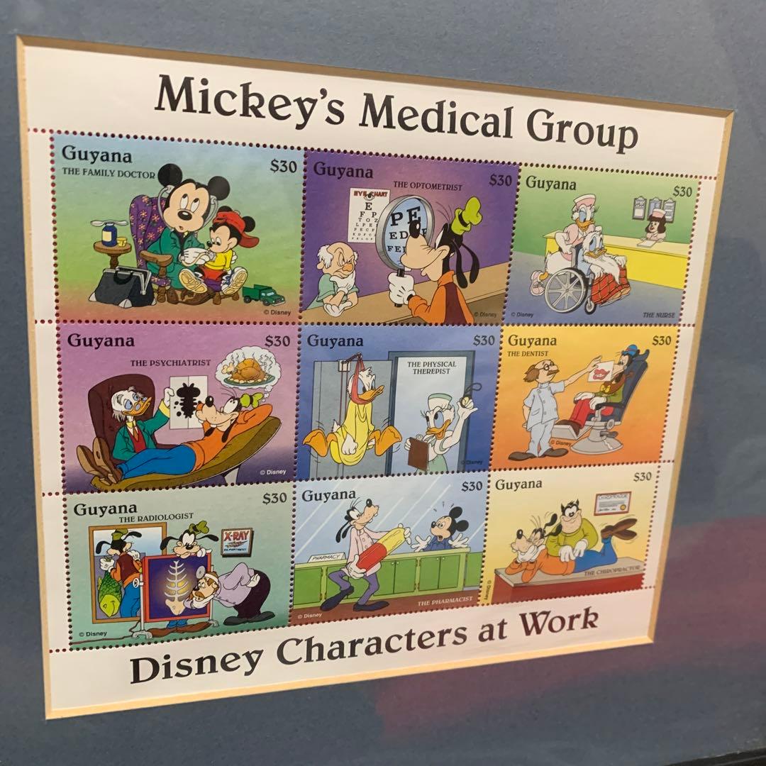 ディズニーキャラクター　記念切手　インテリア