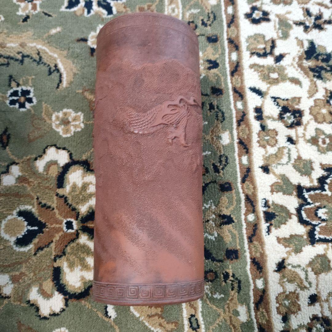 大日本常滑龍工組製 朱泥 雲龍紋 高さ21m