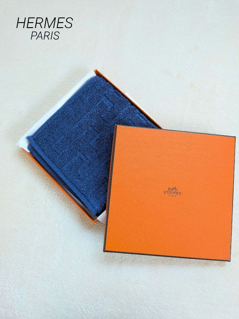 新品・未使用　HERMES エルメス　タオル エルメスブルー　即日発送