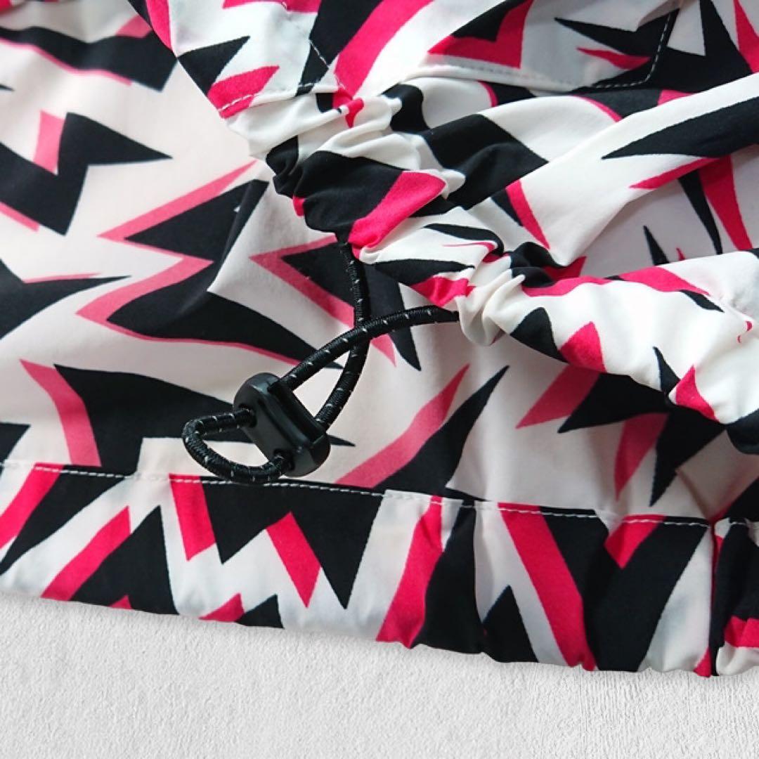 【美品】 マークアンドロナ ナイロンジャケット 総柄 パーカー ゴルフウェア