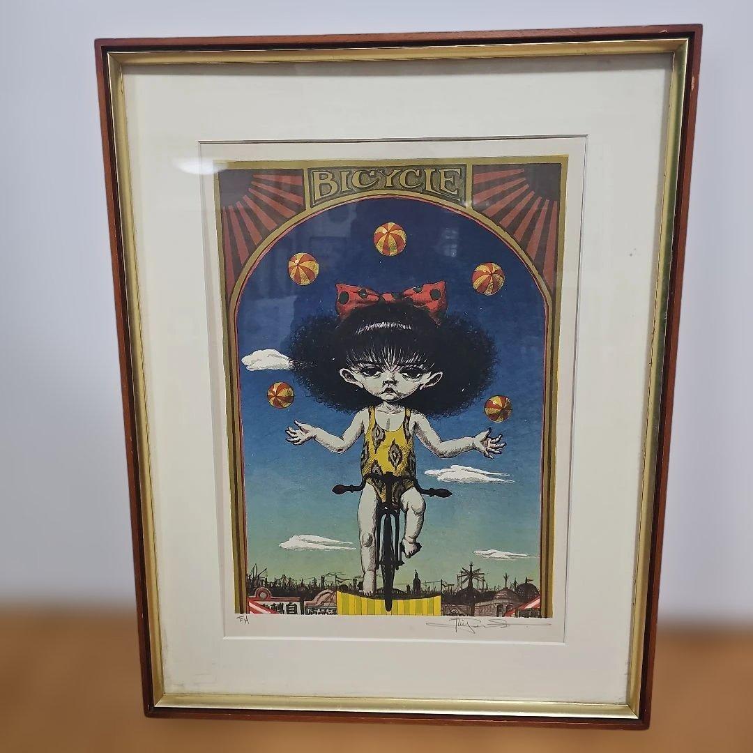 版画 リトグラフ「BICYCLE 」