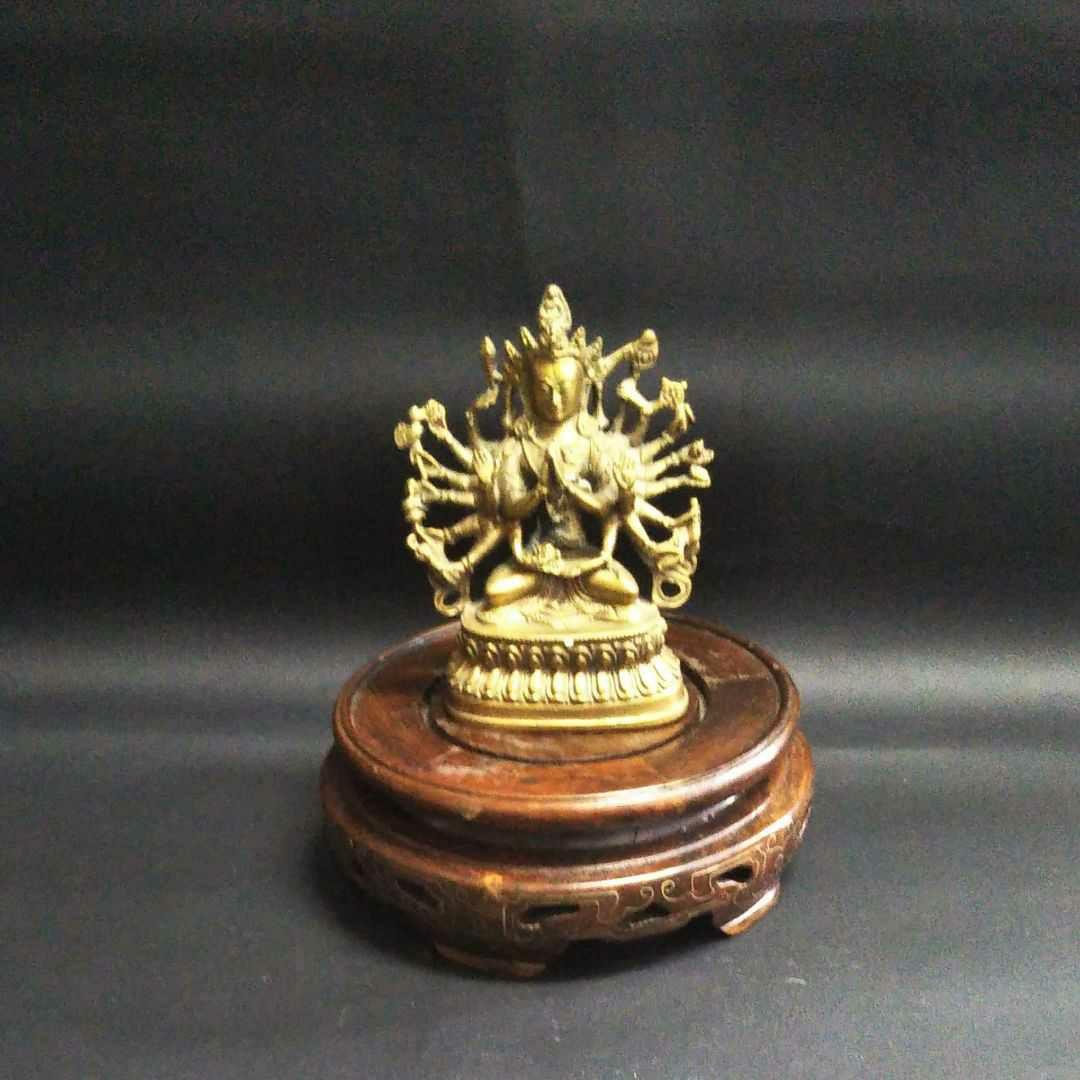 ※中国古美術/千手観音菩薩座像/