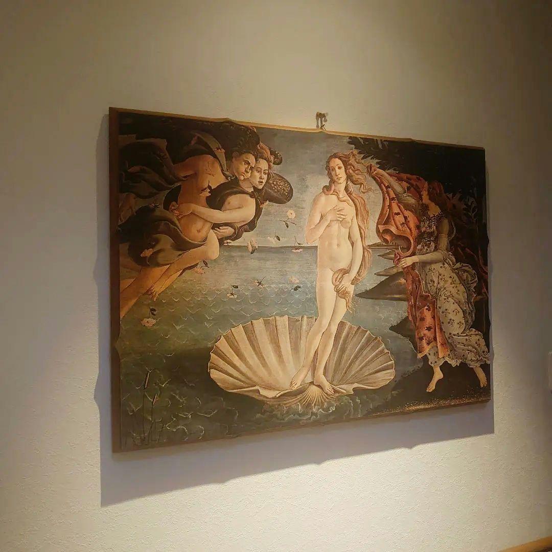【ITALY製】ボッティチェリ ヴィーナスの誕生 複製画　木製　100✕70cm