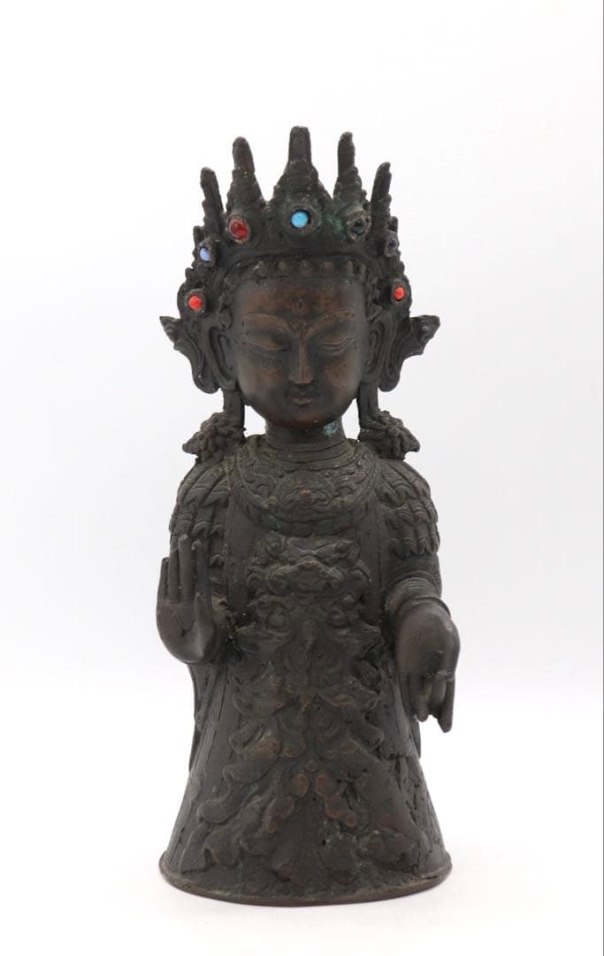 中国　明時代　銅製仏像　大日如来　送料込み250526