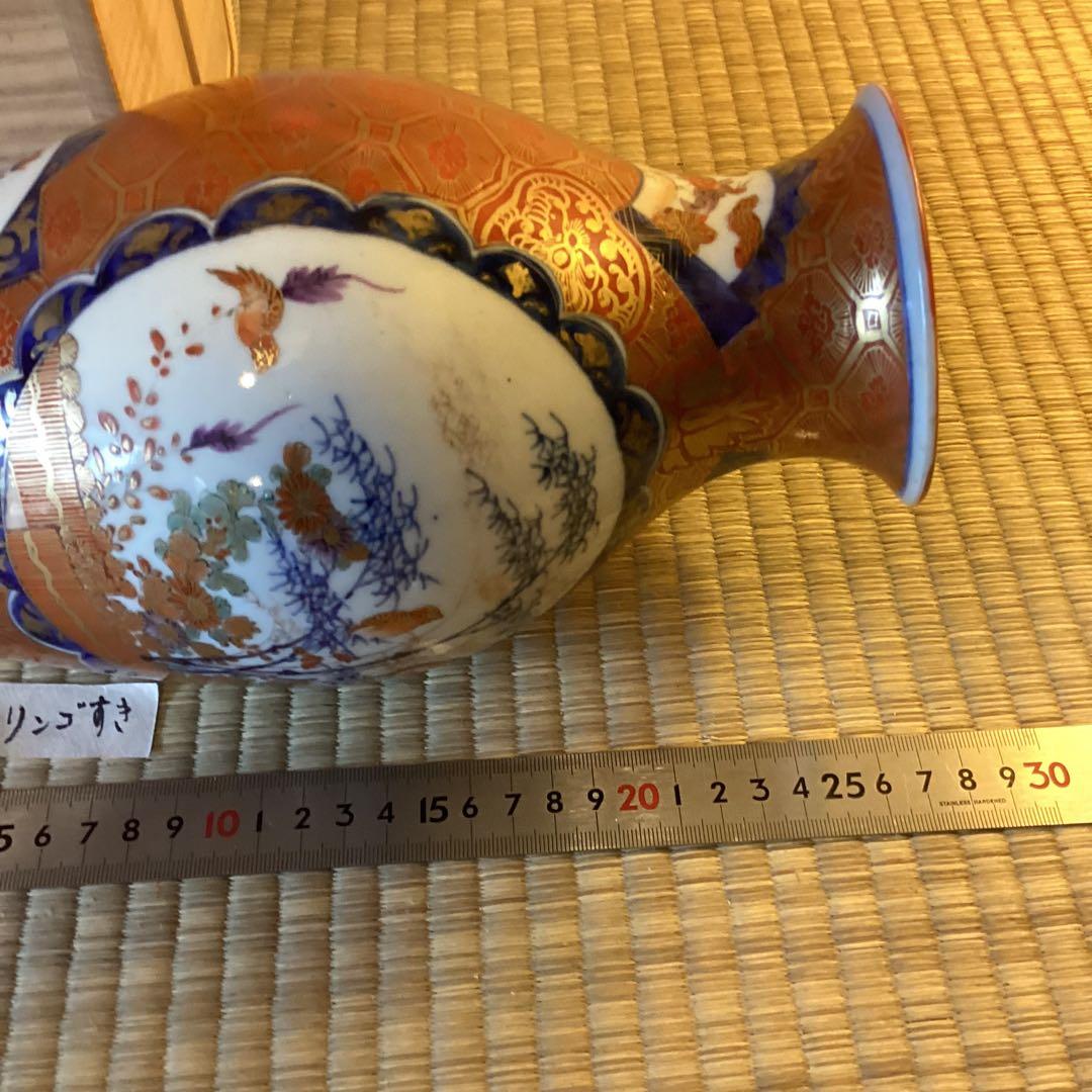 里帰り伊万里　　　色絵花鳥文花生