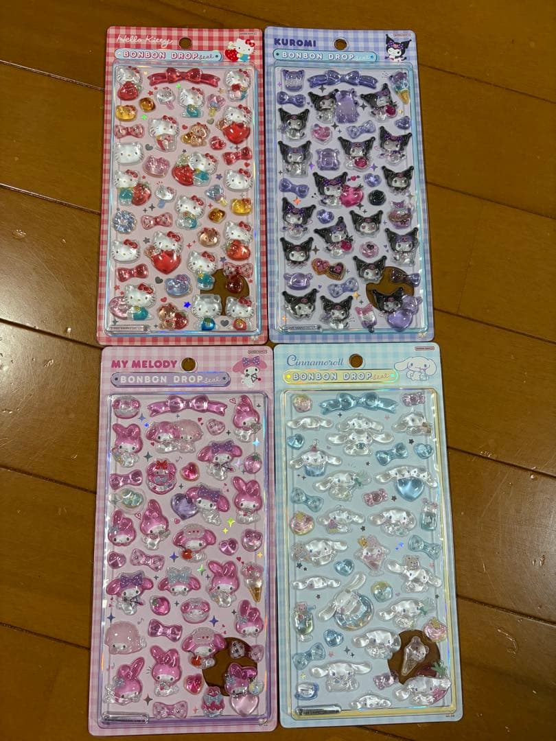 ボンボンドロップシール サンリオ キティ マイメロ クロミ シナモロール