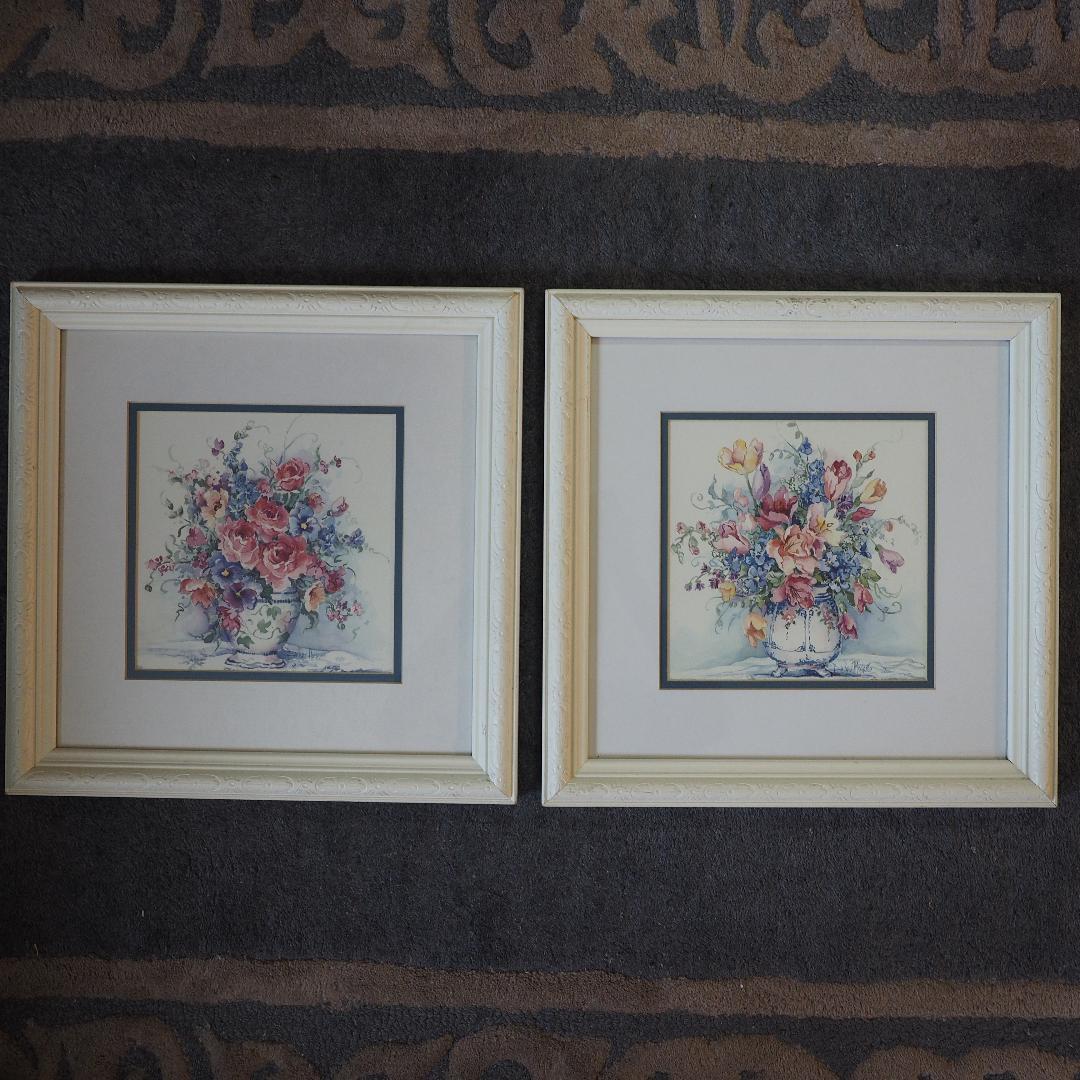 バーバラ・モックの水彩アート２点セット　新品・未使用　送料無料