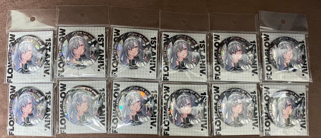 響咲リオナ　缶バッジ12個　FLOW GLOW 1周年記念グッズ