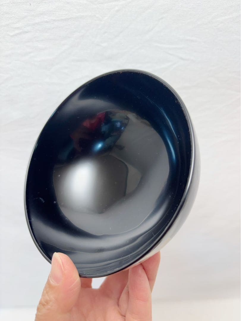 未使用 懐石道具 木製黒真塗り 本堅地 松蒔絵 吸物椀 5客揃え 和食器 共箱