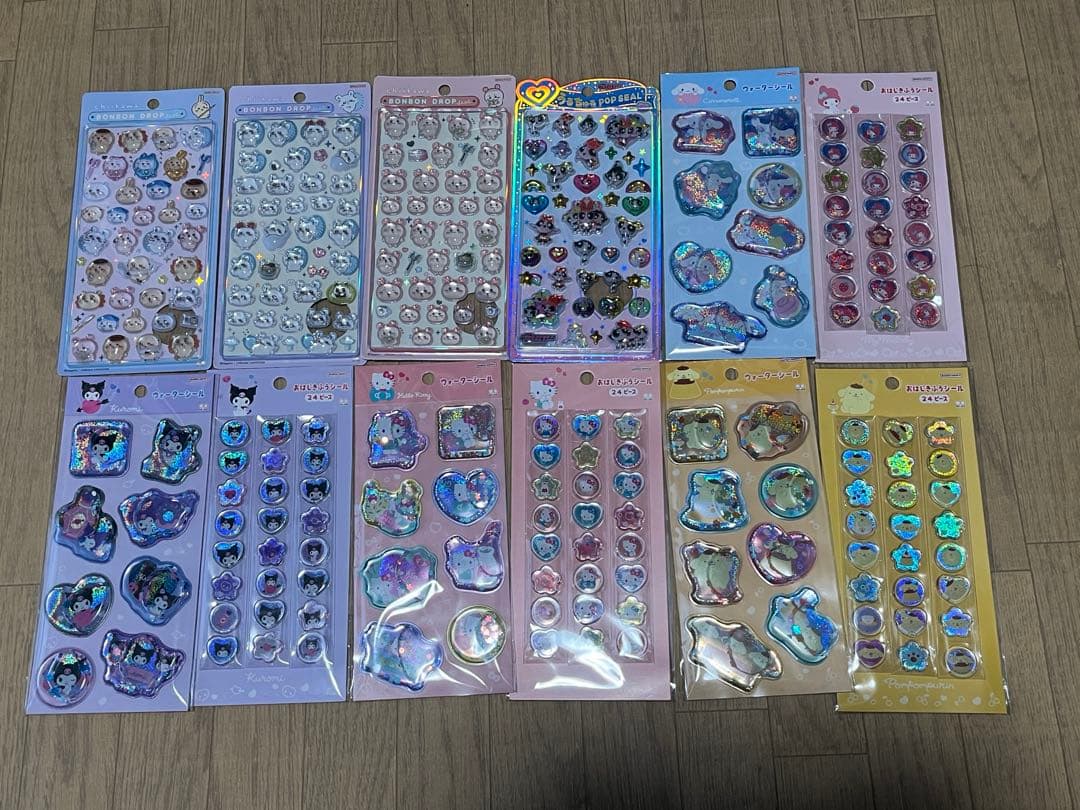 ちいかわ　ボンボンドロップシール　パワパフ　うるちゅる　サンリオ　セット