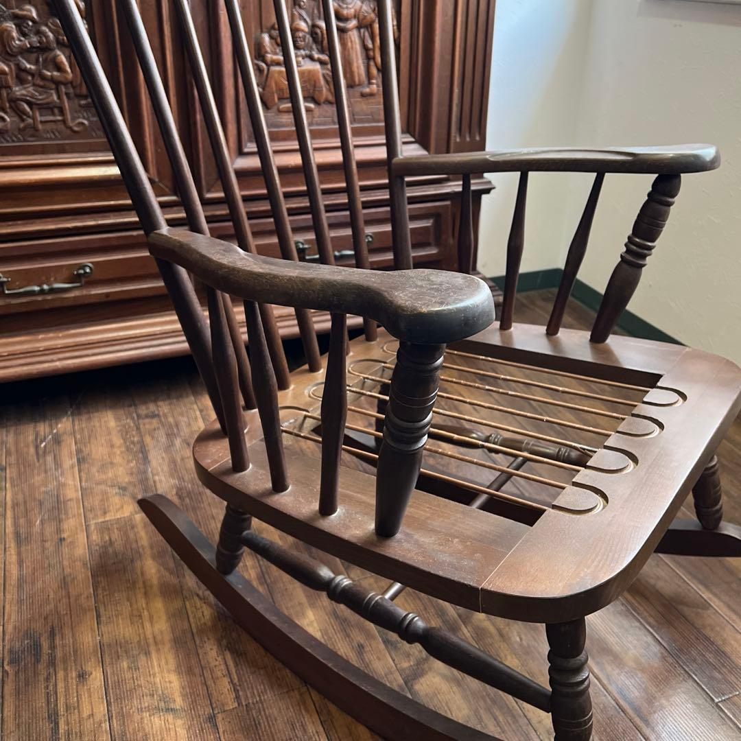 k365r120 和製ヴィンテージ ロッキングチェア 座面クッションなし