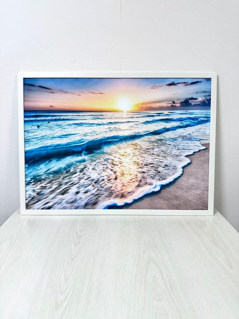 No262フレーム付きキャンバスアート　海の絵画　風景画　ブランドアートポスター