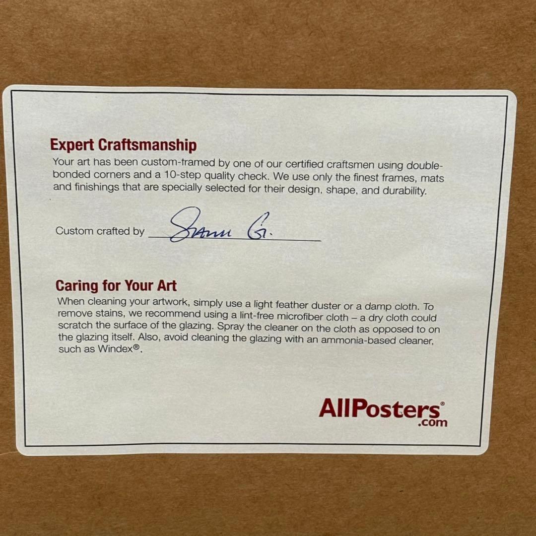 モハメドアリ Allposters フレーム付 モノクロ ポスター 海外輸入品