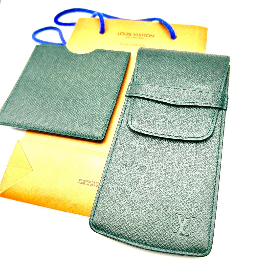 未使用級 ルイヴィトン ペンケース カードケース エテュイスティロ 緑 エピ
