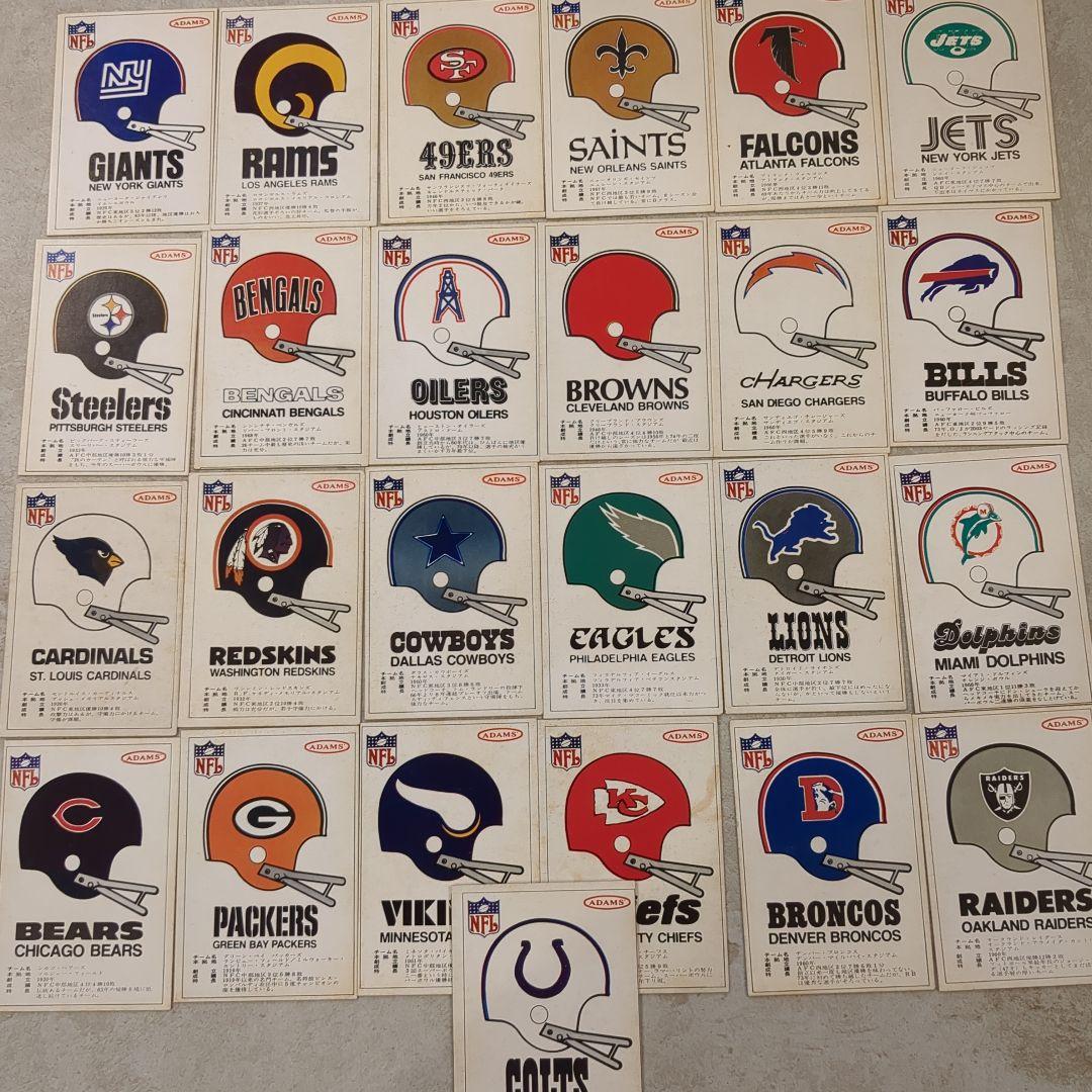1970年激レアNFLチームヘルメットカードと選手カード、非売品です！