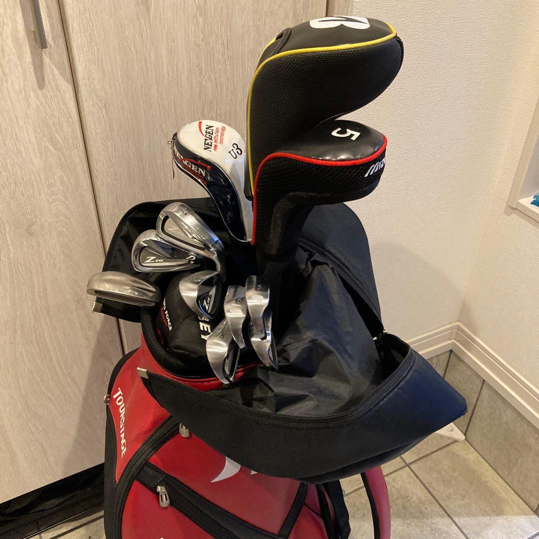 TOURSTAGE ゴルフクラブセット レッド ブラック