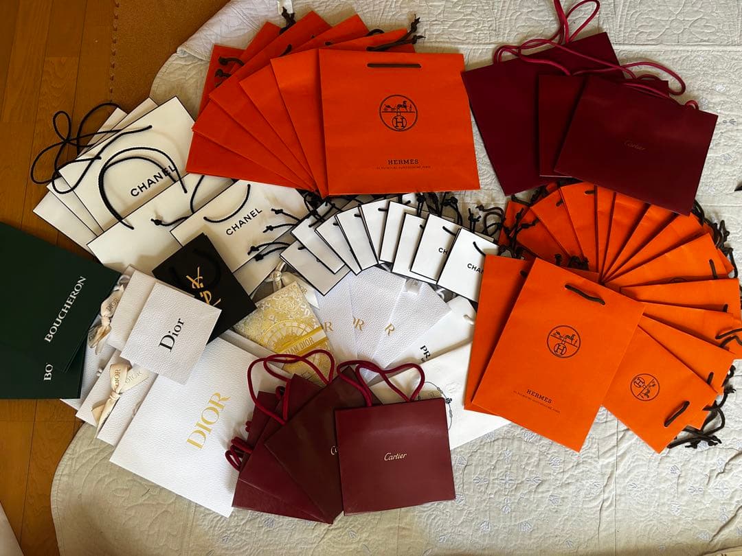 HERMES Cartier CHANEL DIOR 他ショッパー
