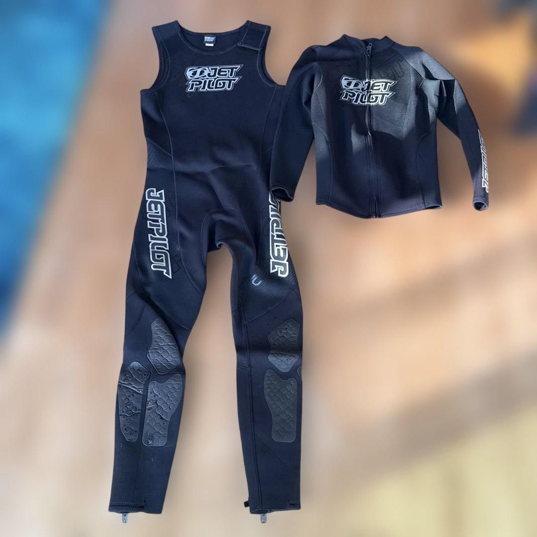 JET PILOT ブラックウェットスーツ + ジャケットMENS XL