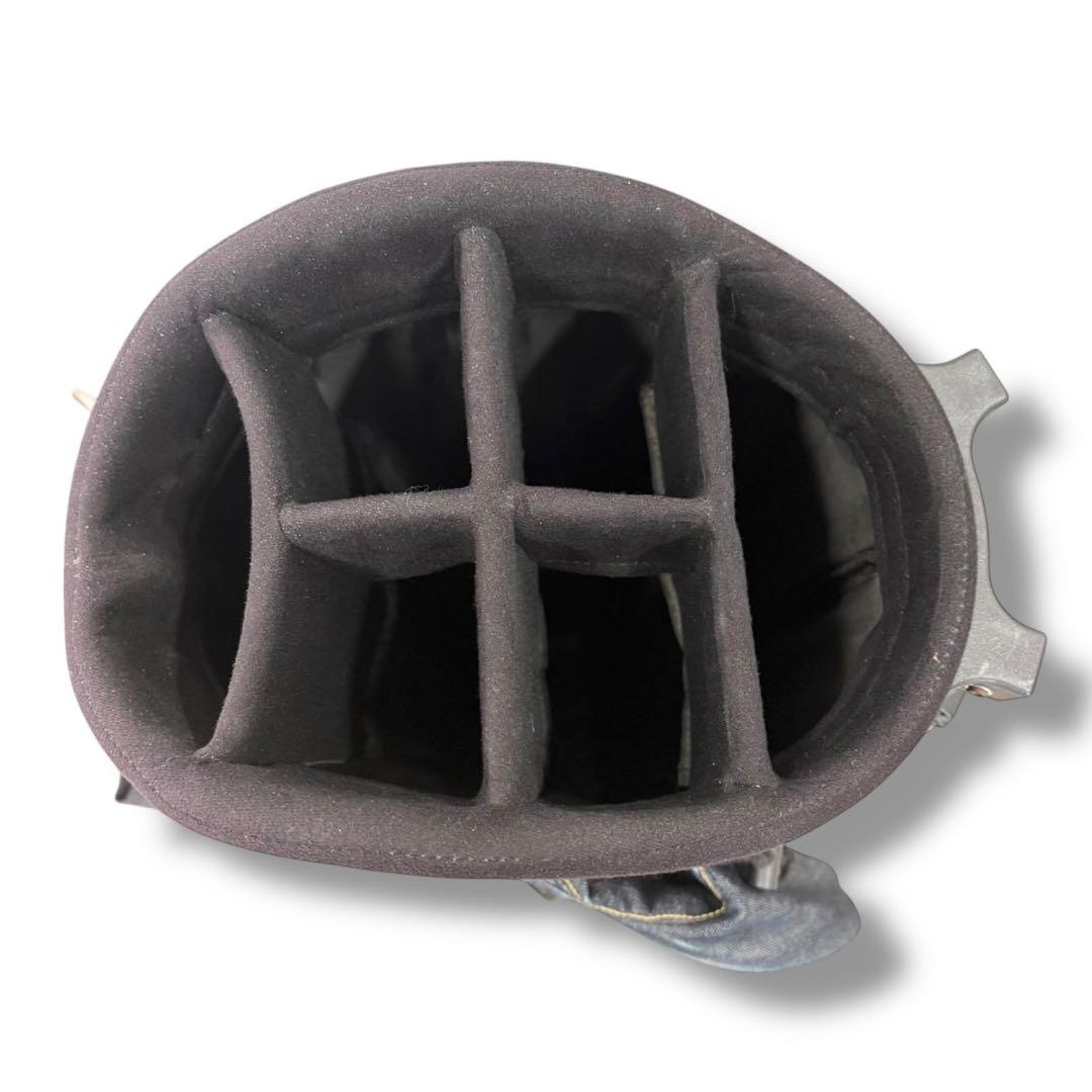 早い物勝ち！エヴィス デニム キャディバッグ　芝生くん　ゴルフ　スタンド付き