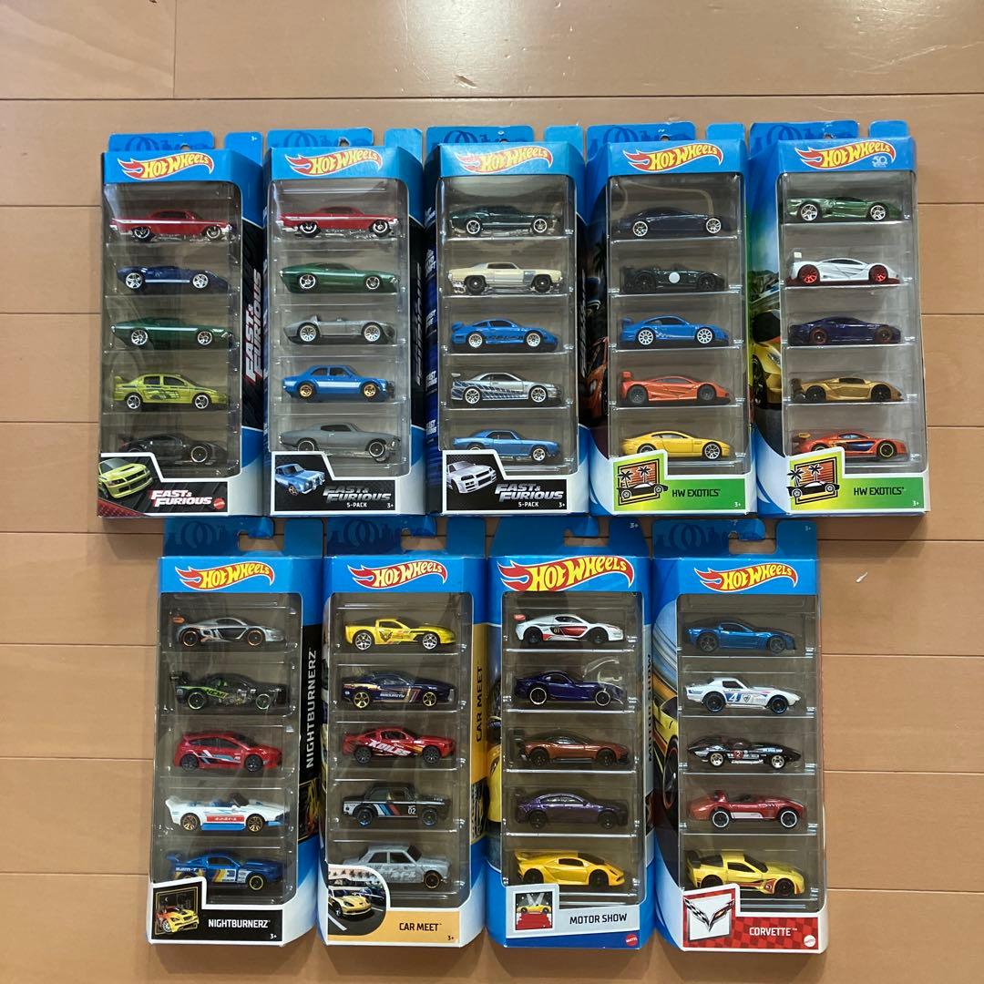 Hot Wheels ミニカーセット 5カー　9セット