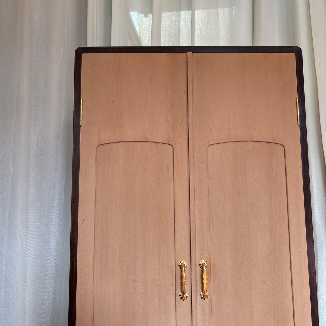 三味線用桐箪笥　３棹掛け　小物引き出し２カ所付　総桐