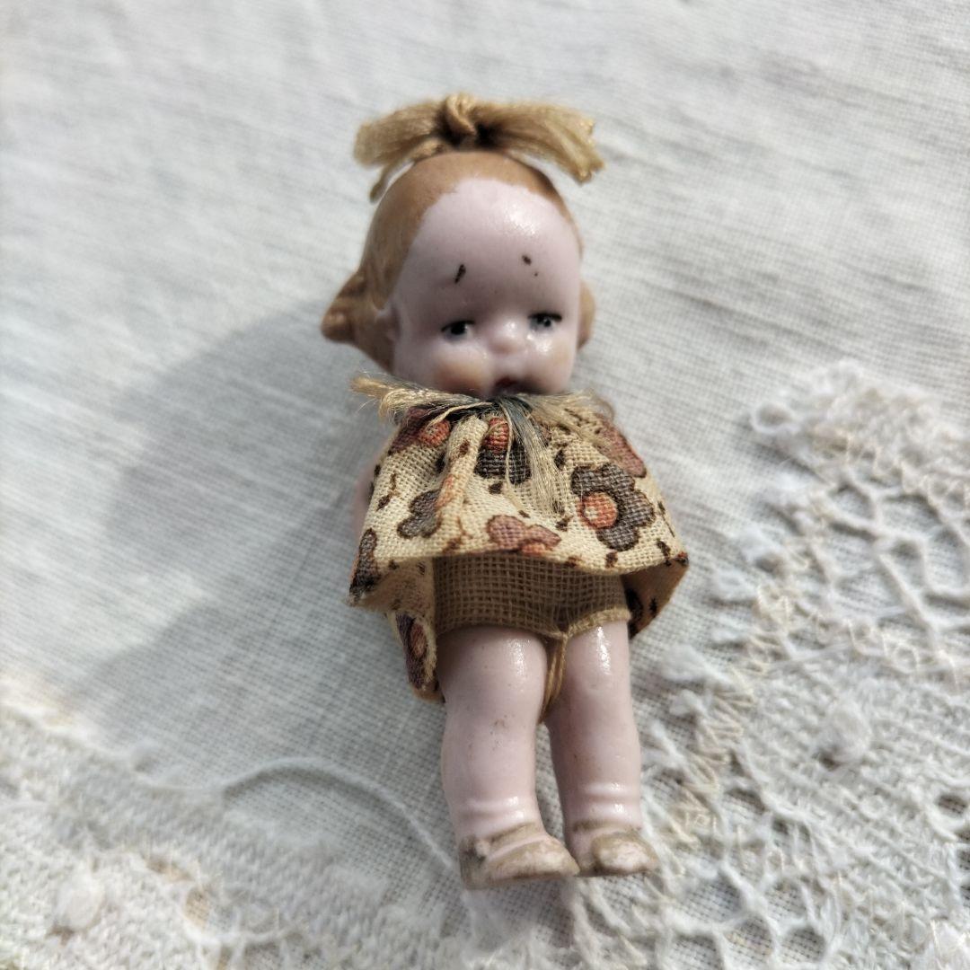 ドイツ　アンティーク　HERTWIG ミニチュアビスクドール　女の子