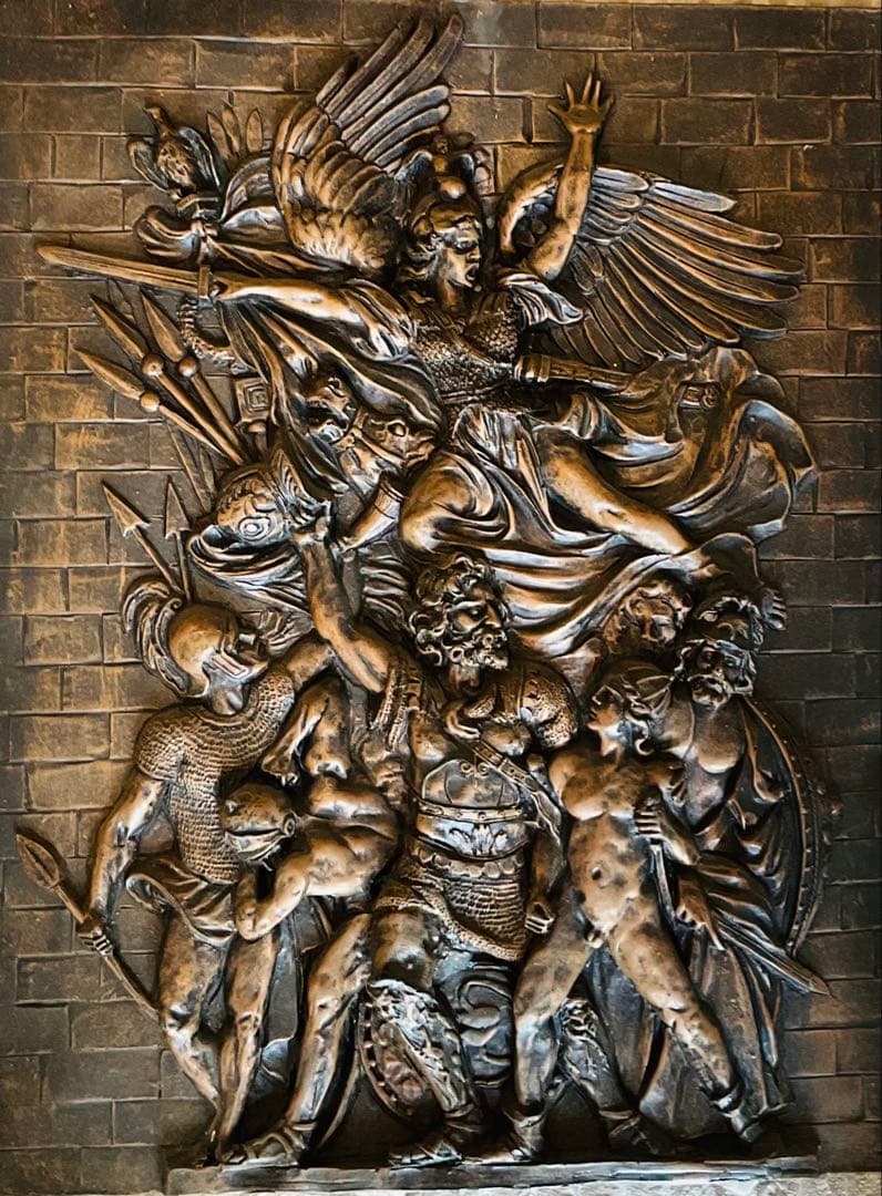 ブロンズ 浮彫り 壁掛け 神話的なシーン