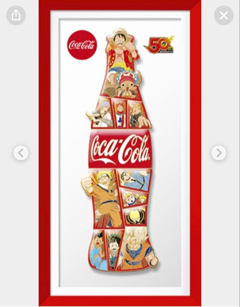 ジャンプ50周年記念 コカコーラ ピンバッジ