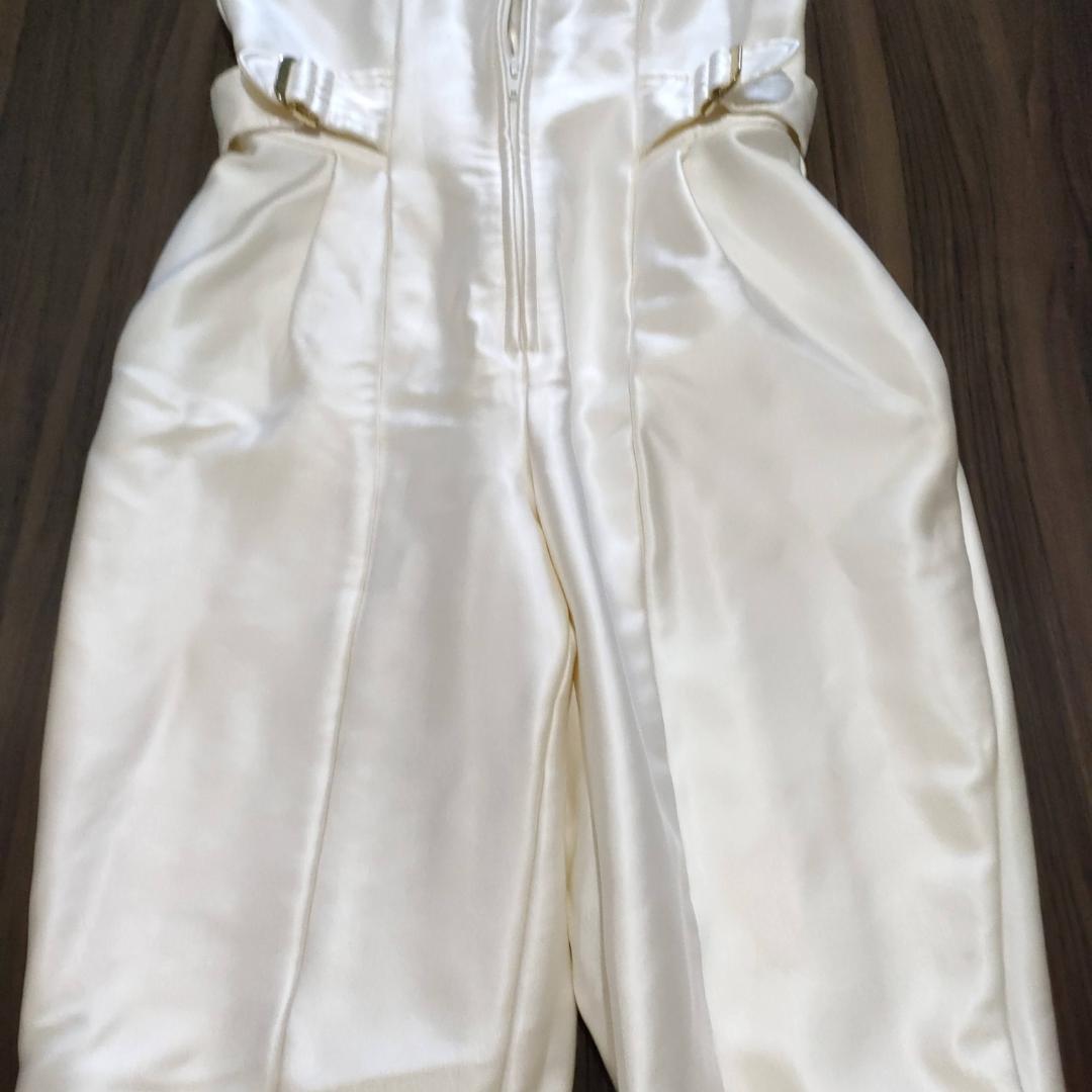 スキーウェア ホワイト ピンク 花柄 レディース Lサイズ