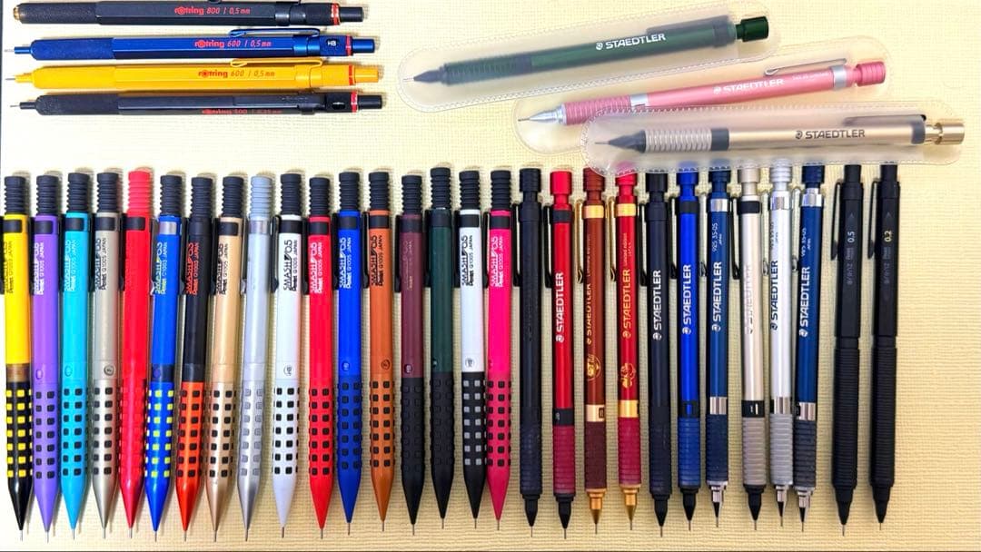 シャーペンまとめ売り(STAEDTLER, ぺんてるSMASH他)