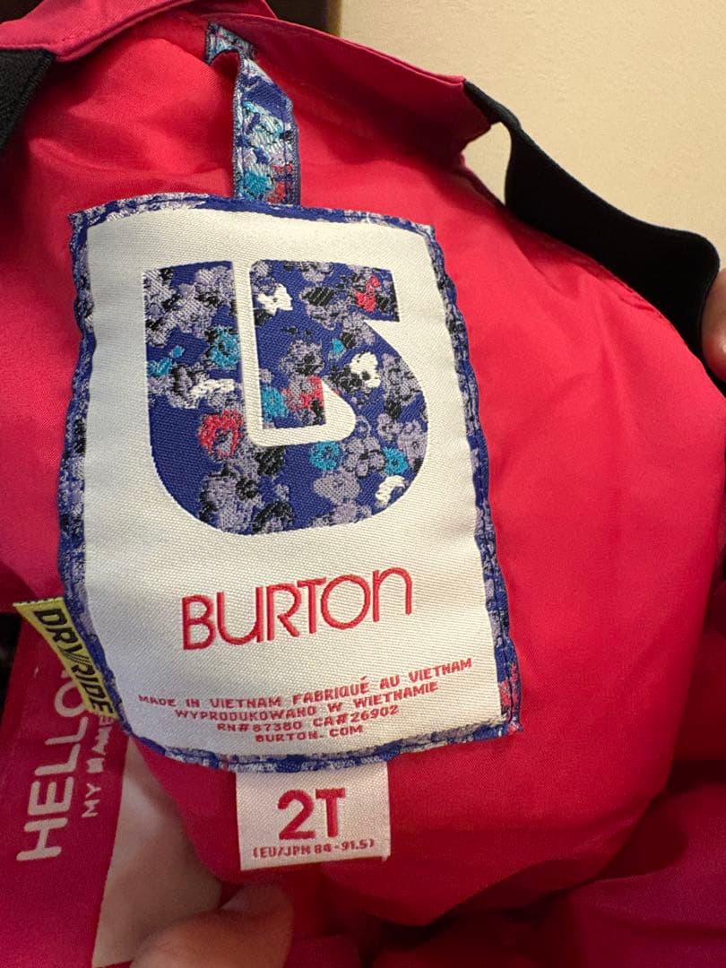バートン BURTON キッズ　2T スノーボードウェアセット