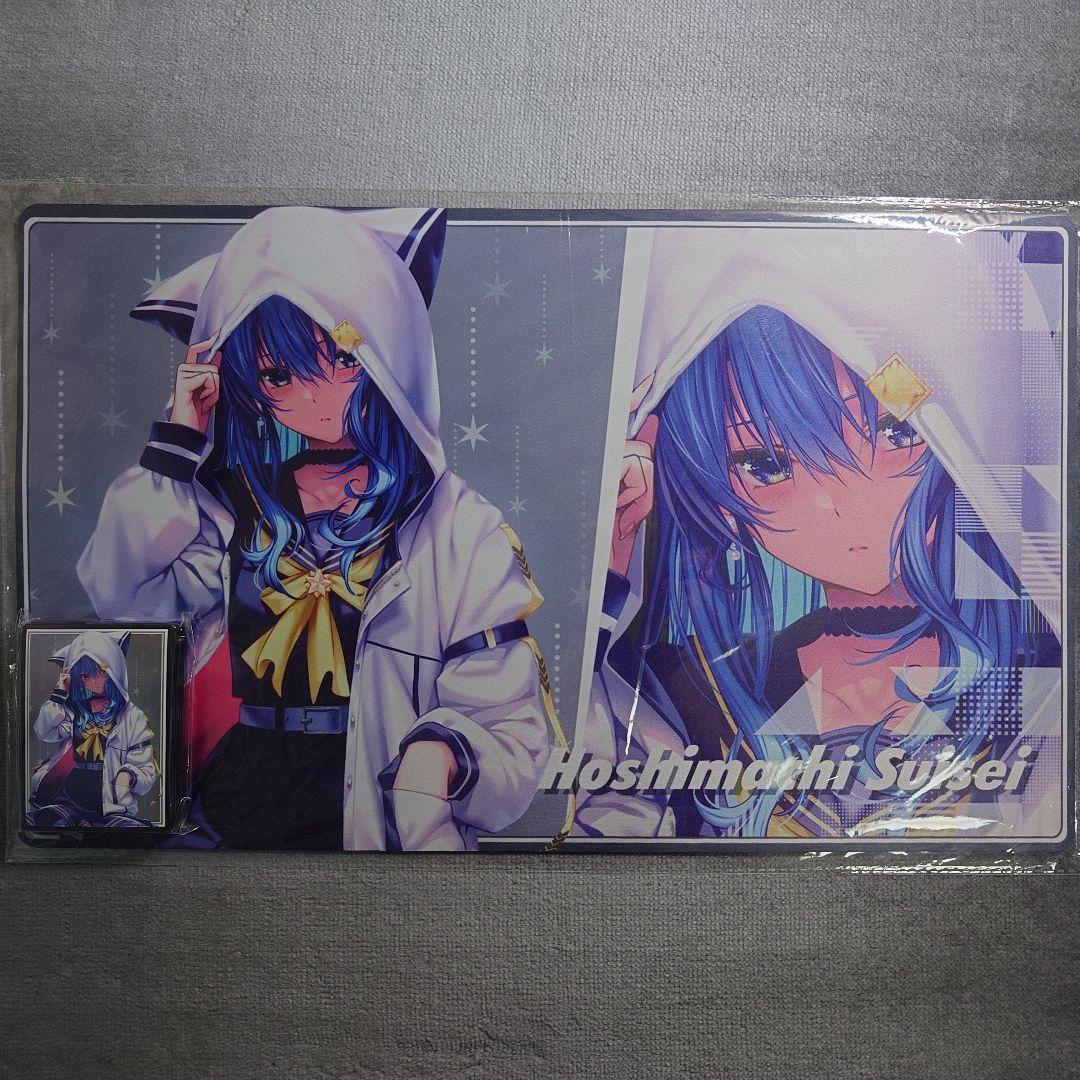 α3 ホロライブ 黒セーラー服&猫耳フード 星街すいせい スリーブ&プレイマット