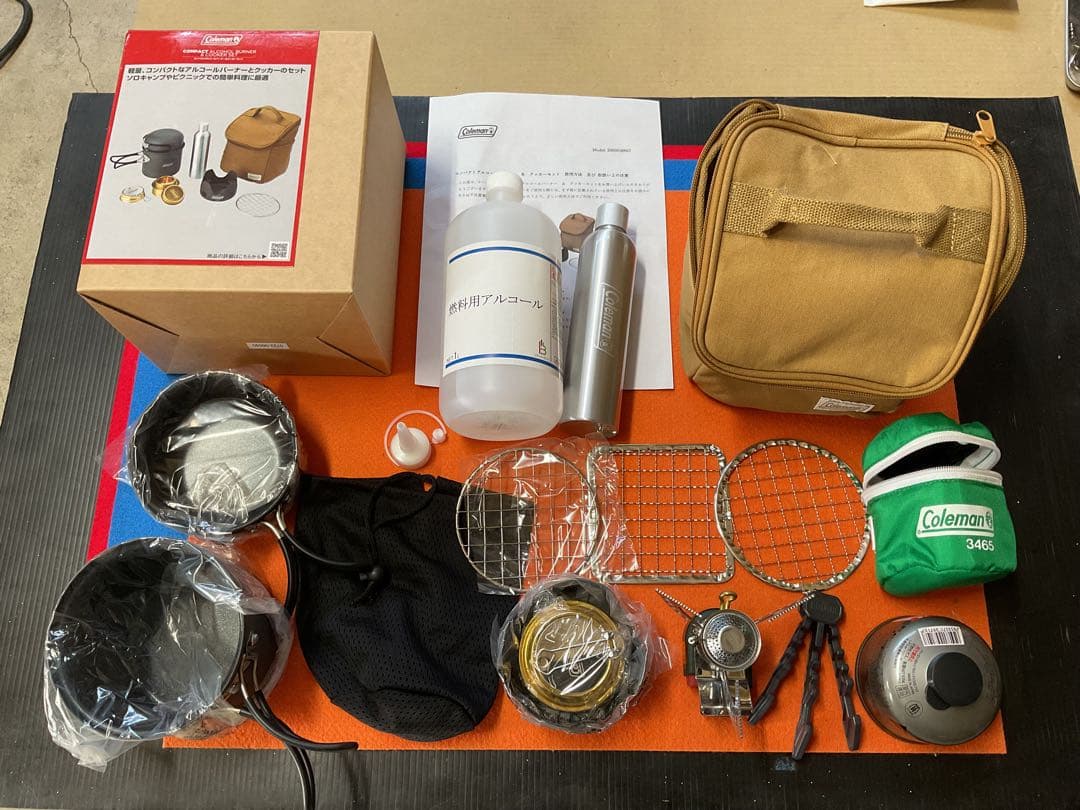 新品Colemanコンパクトアルストダブルバーナー＆クッカーセット付属品多数付き
