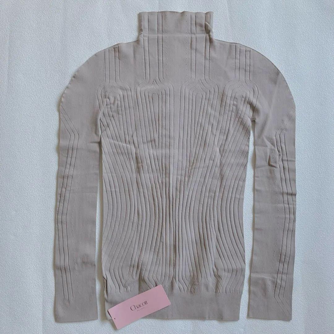 チャコット ノーソーイングニット ハイネック バレエ 社交ダンス 2way リブ