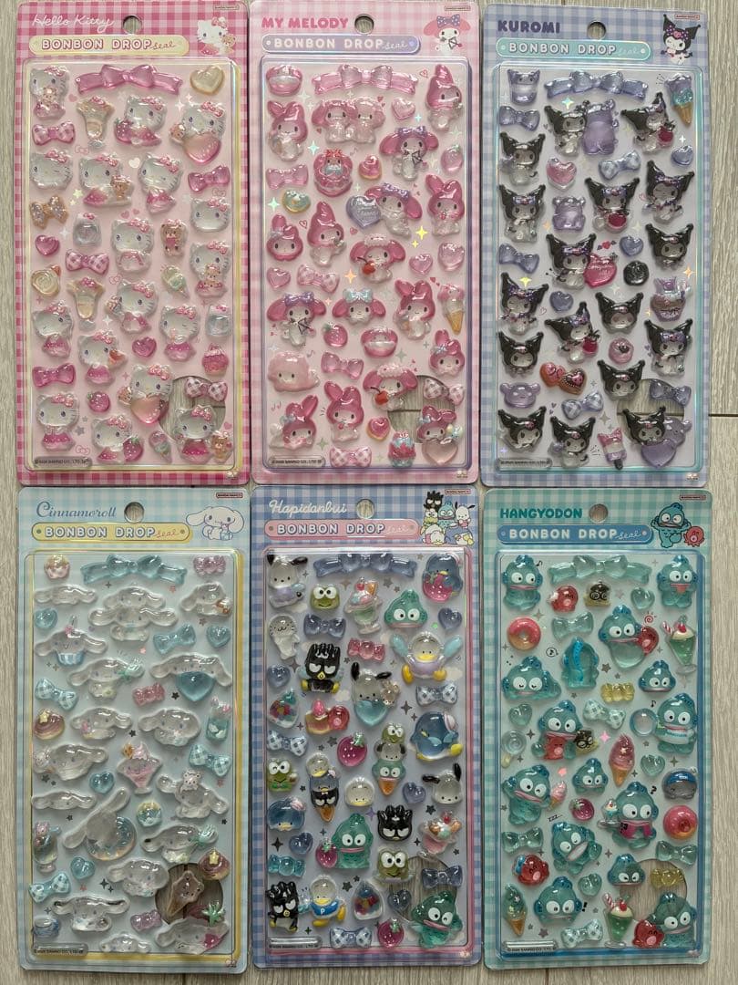 ボンボンドロップシールサンリオ第二弾 正規品6枚セット