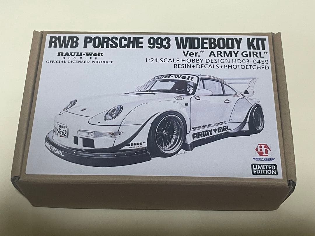 RWB993ワイドボディキット　製作途中品　おまけアルミ製ホイールリムセット付き