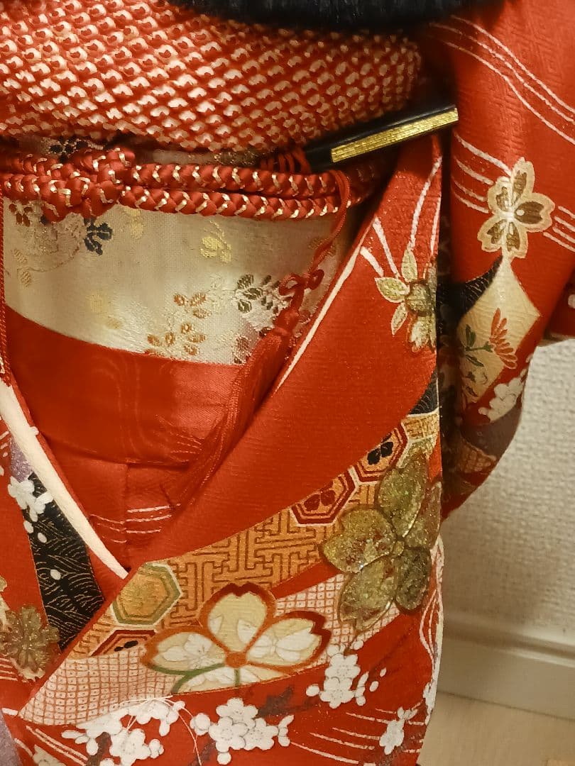 市松人形　金彩京友禅　小出松寿作