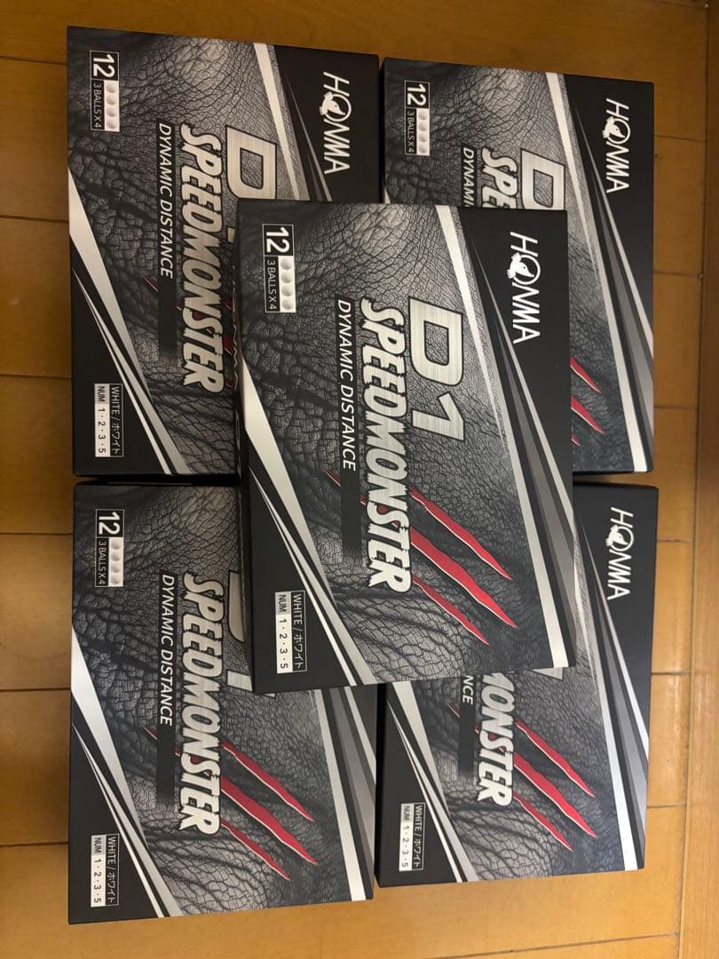 ホンマ　SPEEDMONSTER ゴルフボール ホワイト 5ダース 60球　新品